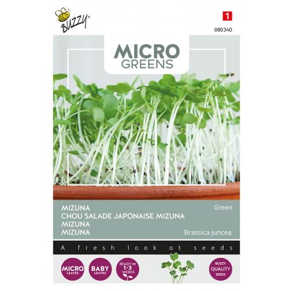 Mizuna Green - semena na klíčky Microgreens  Semena Buzzy ®