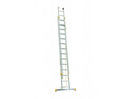 Hliníkový rebrík dvojdielny výsuvný 8314 s lanom PROFI PLUS