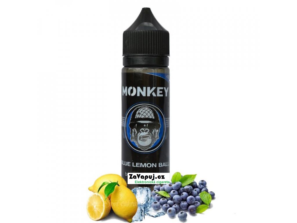 Příchuť Monkey Shake & Vape: Blue Lemon Ball (Borůvky a ledový citron) 12ml