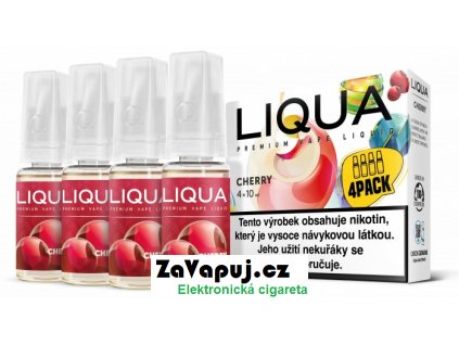 Liquid LIQUA Cherry (Třešeň) 4x10ml 6mg