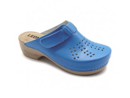 leon pu161 damska zdravotni kozena obuv uzavrena modra preview