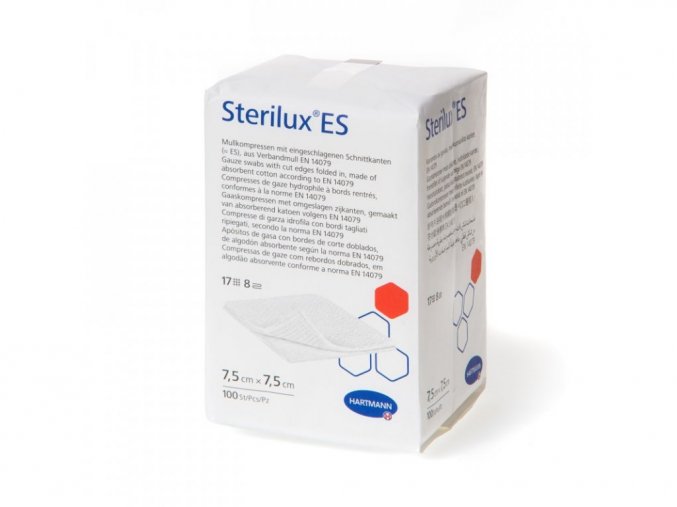 Gázové kompresy Sterilux ES nesterilní, 7,5x7,5 cm