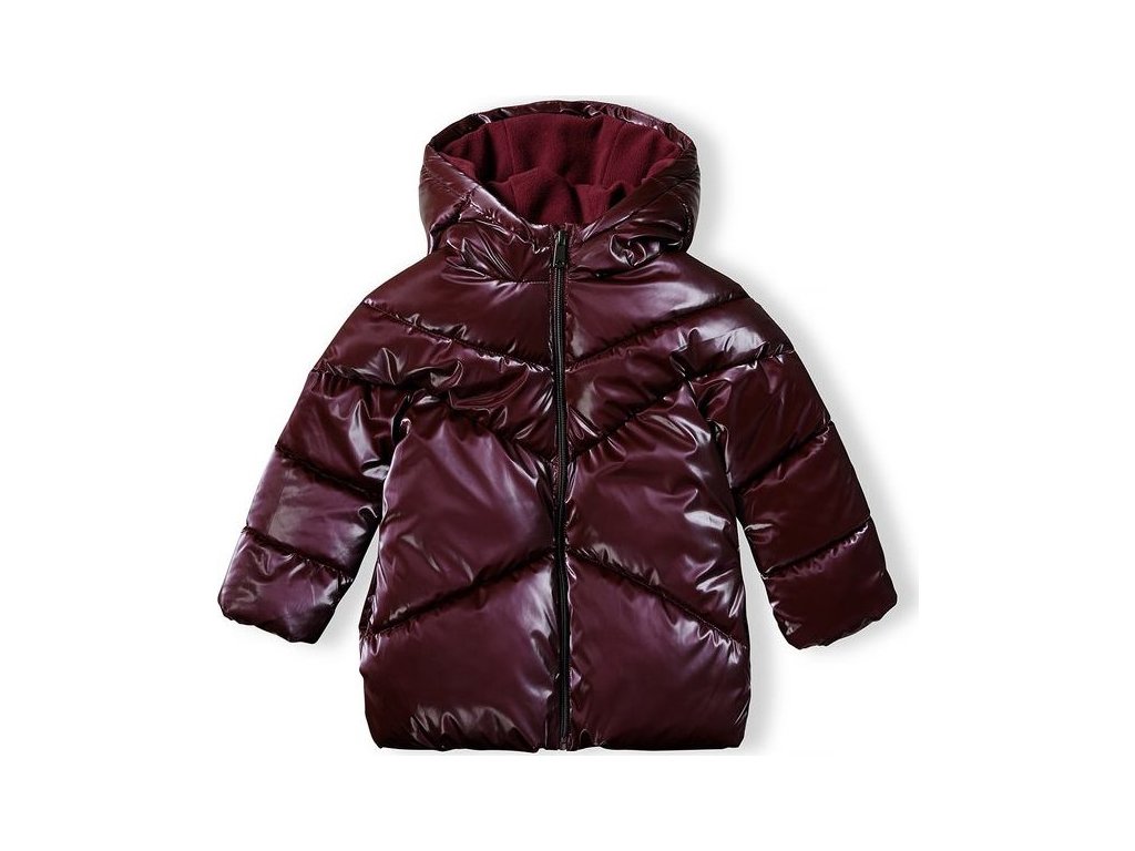 Kabát dívčí prošívaný Puffa s chlupatou podšívkou, Minoti, 16coat 23, fialová 2023
