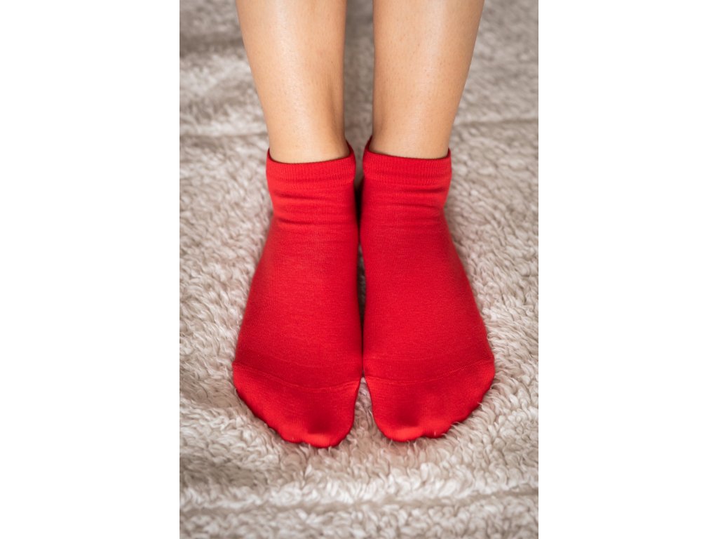 Be Lenka barefootové ponožky - červené nízké