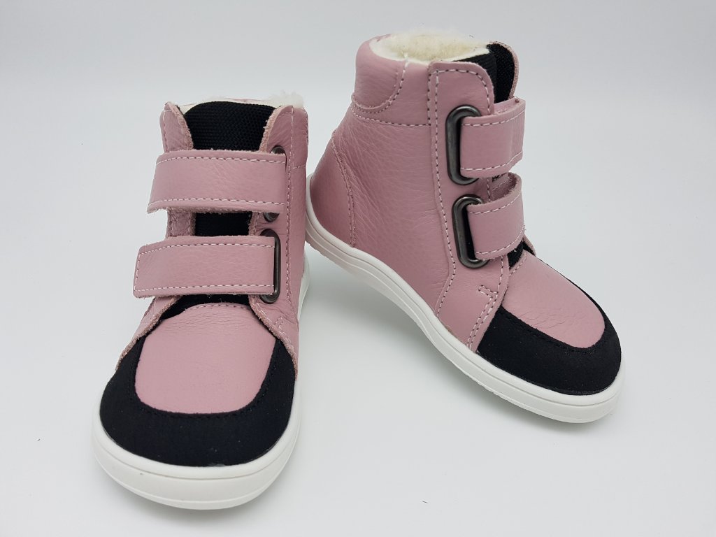 Baby Bare Shoes Febo Winter Candy - černý okop