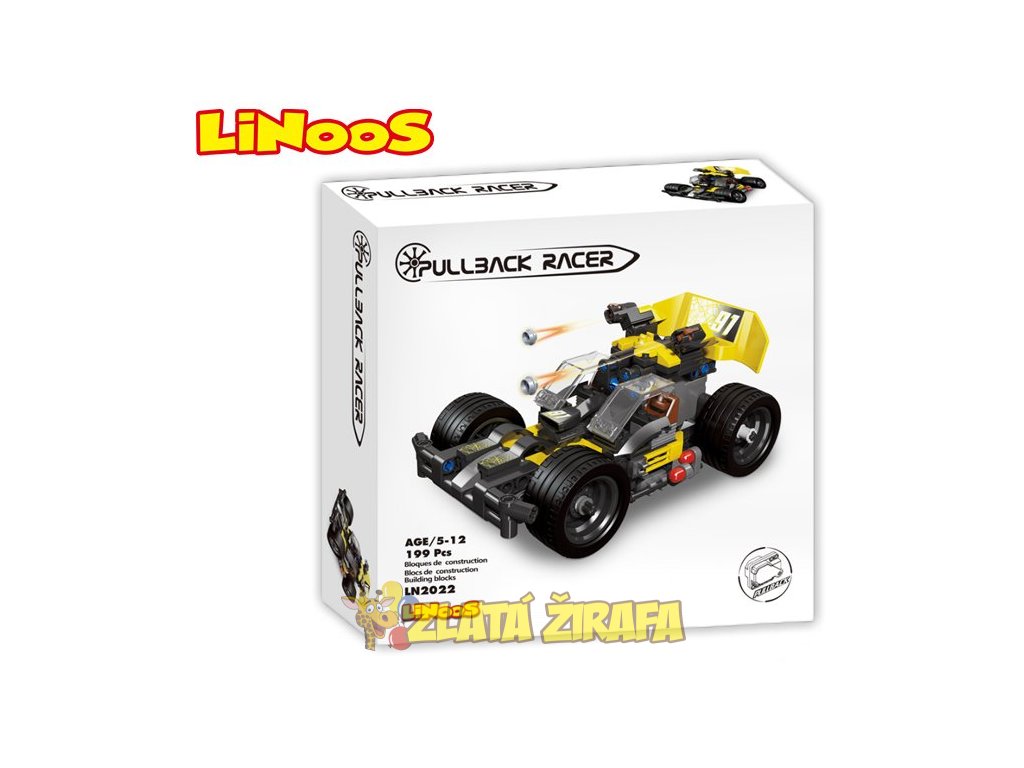 Stavebnice 199ks auto sportovní na zpětný chod (Kompatibilní s LEGO)  + DÁREK: LEGO® Speed Champions 30343 McLaren Elva