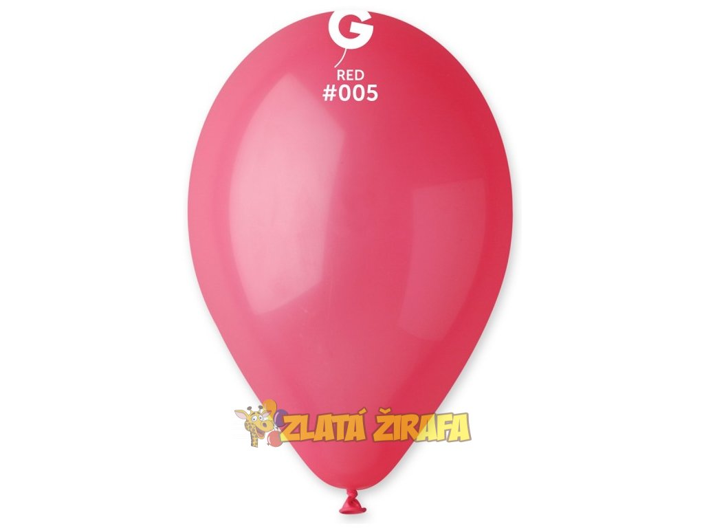 #005 Kulatý latexový balónek 26 cm - Červená