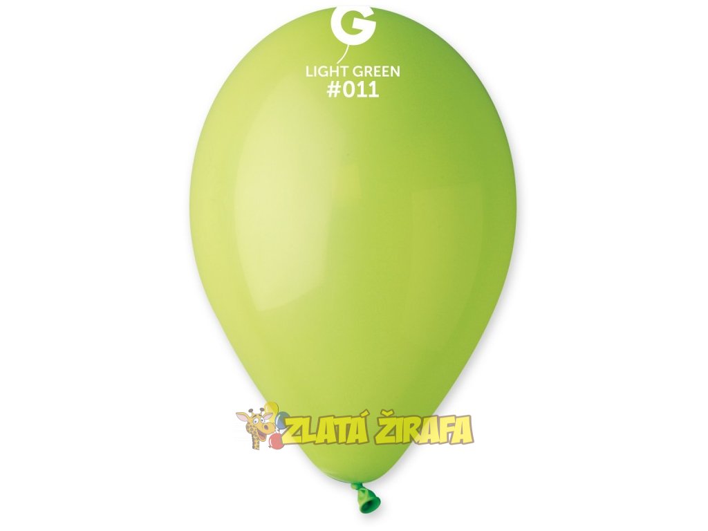 #011 Kulatý latexový balónek 30 cm - Světle zelená