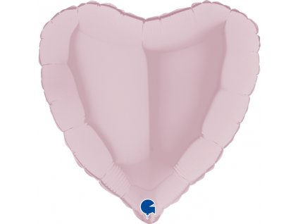 46 cm fóliový balónek - Srdce pastel růžové