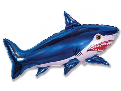 105 cm balónek - Žralok modrý