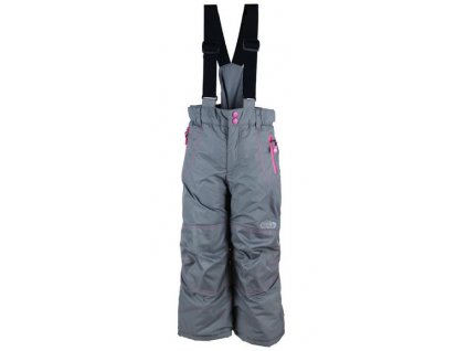 Kalhoty lyžařské zimní šedo-růžové