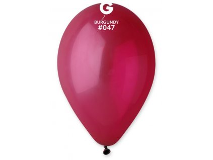 #047 Kulatý latexový balónek 26 cm - Burgundy