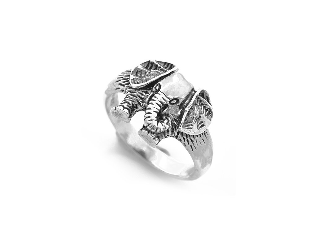 Stříbrný prsten slon 000.00212