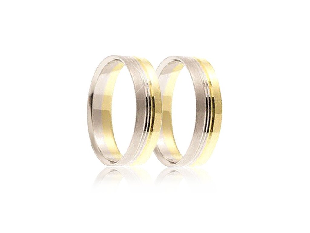 Snubní prsteny - kombinace zlata 04.B745