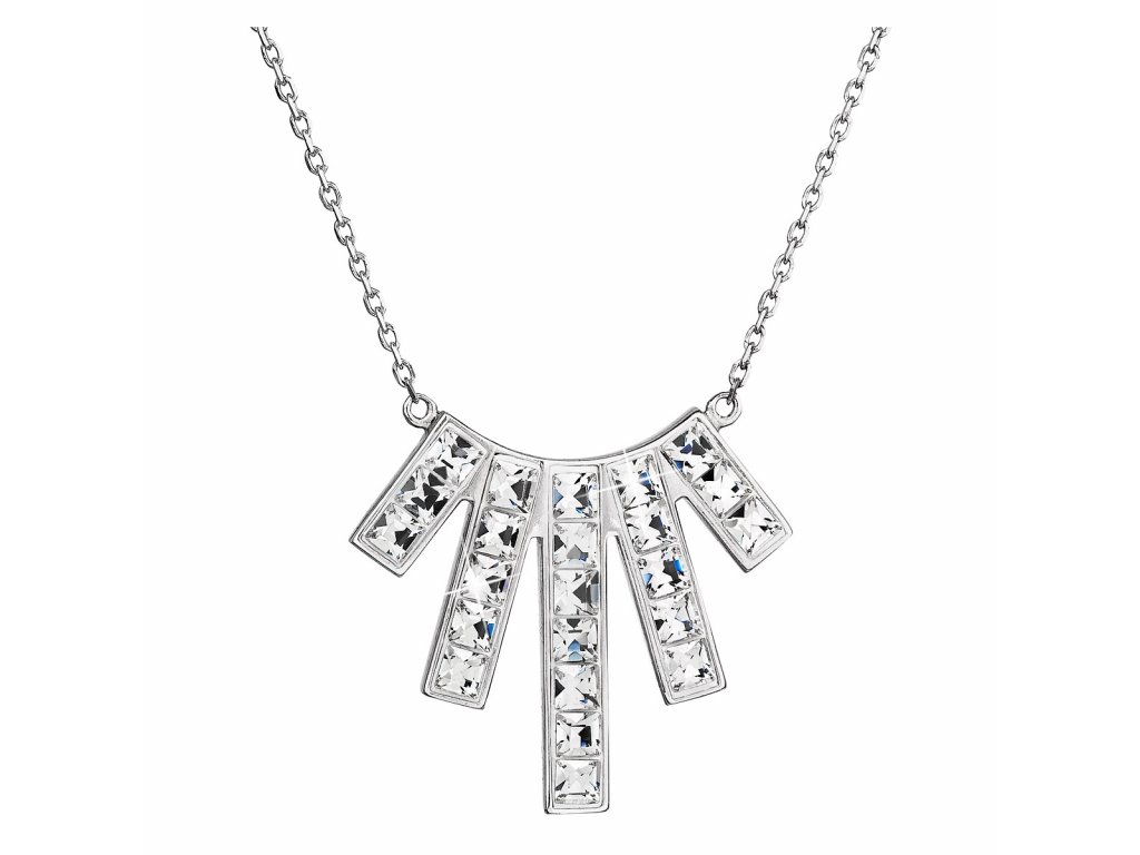 Stříbrný náhrdelník s krystaly 190.00001