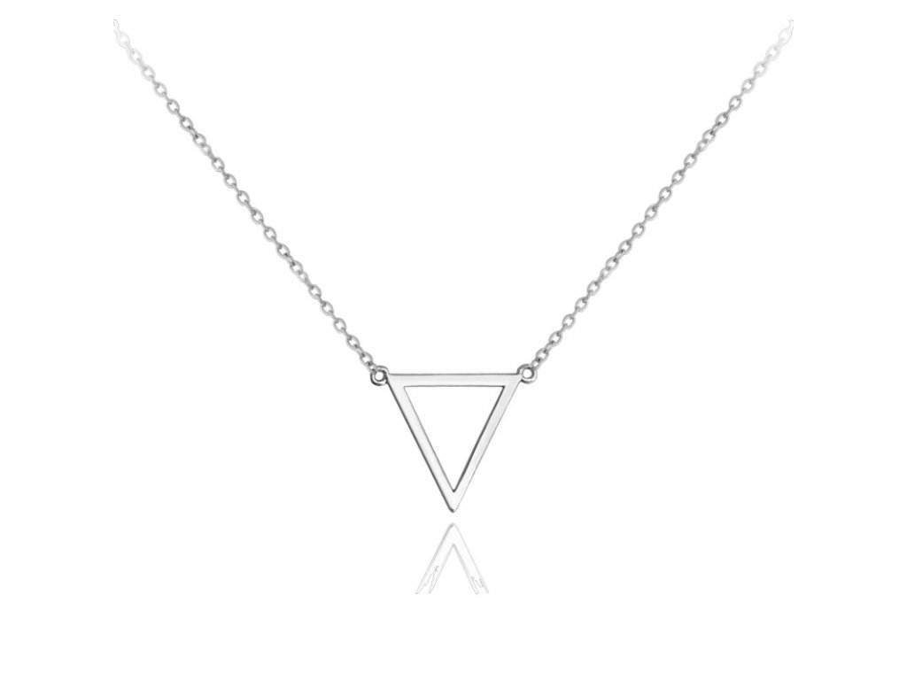 Stříbrný náhrdelník trojúhelník JMAS0039SN45
