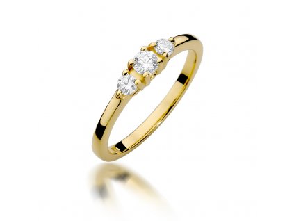 Zlatý prsten s diamanty B0.33