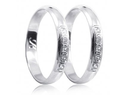 Stříbrné snubní prsteny 04.K61