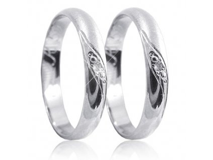 Stříbrné snubní prsteny K59