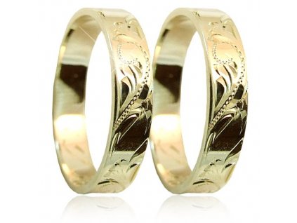 Snubní prsteny ze žlutého zlata 04.S35R
