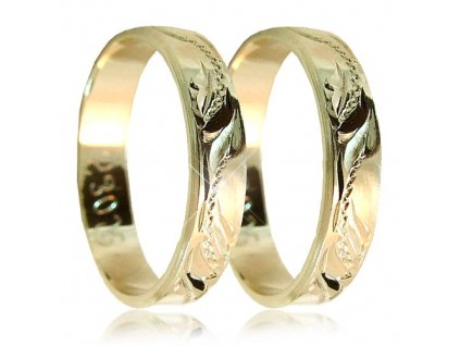 Snubní prsteny ze žlutého zlata 04.S30R