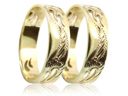 Snubní prsteny ze žlutého zlata 04.A8