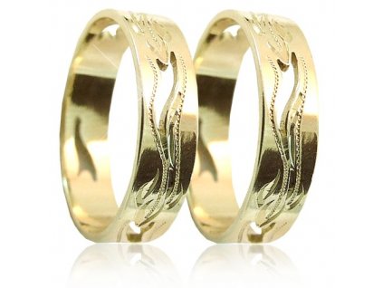 Snubní prsteny ze žlutého zlata 04.A7