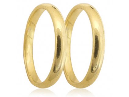 Snubní prsteny ze žlutého zlata - hladké úzké 04.B192