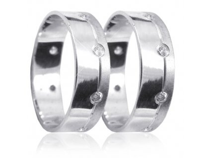 Stříbrné snubní prsteny K25