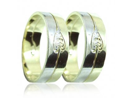 Zlaté snubní prsteny 04.B55
