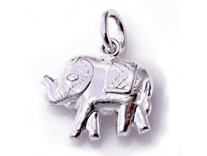 Stříbrný přívěsek slon s dekou 000.00109