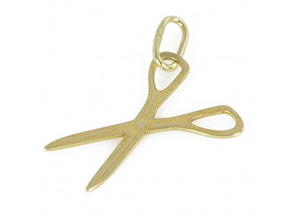 Zlatý přívěsek nůžky žluté zlato PA0355