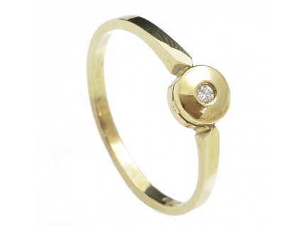 Zlatý prsten s malým diamantem 990.00104