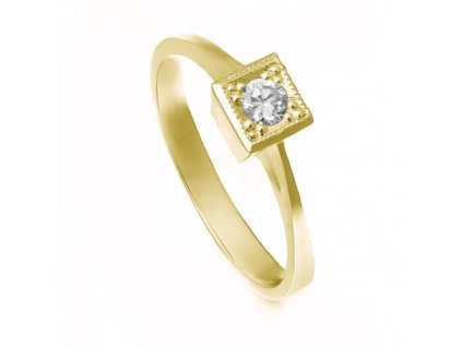 Zlatý zásnubní prsten se zirkonem ZZ10.223023071