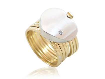 Dámský luxusní prsten nebo náramek 2v1 kombinované zlato 010.00022