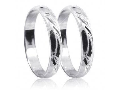 Stříbrné snubní prsteny P4R12
