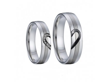 Ocelové snubní prsteny 041