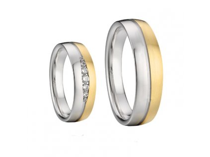 Ocelové snubní prsteny Alejandro a Elena 042