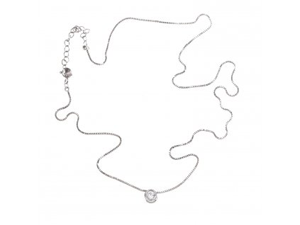 Stříbrný náhrdelník zirkon AGS856