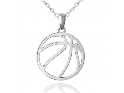 Stříbrný náhrdelník basketbalový míč