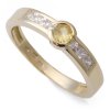 Zlatý prsten s pravým žlutým safírem 911.00001