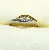 Briliantový prsten ze žlutého a bílého zlata