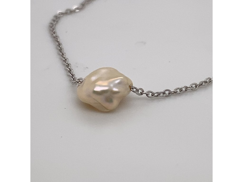 TAHNAH10 řetízek z bílého zlata 45 cm s perlou z jižních moří zlatnictvivymolovi.cz  #perla#jizni#more#jedinecna#bila#gift#darek#prekvapeni#retizek#bile#zlato#