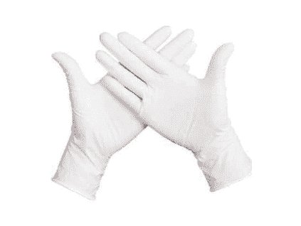 Bílé vinylové rukavice, vel. M