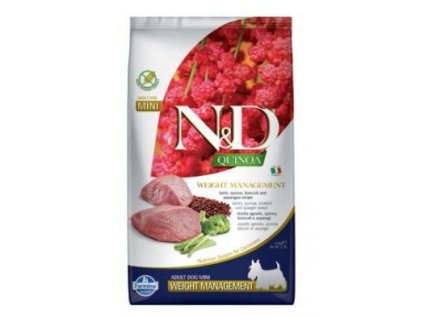 N&D Quinoa DOG Weight Management Lamb Mini 2,5kg