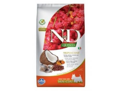 N&D Quinoa DOG Skin&Coat Herring Mini 800g krmivo pro psy malých plemen