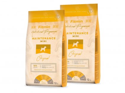 Fitmin Dog Mini Maintenance 2 x 12 kg granule pro dospělé psy malých plemen