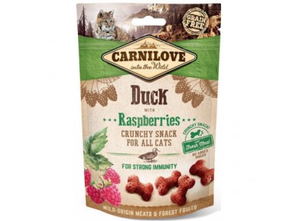 17936 carnilove cat crunchy snack duck raspberries 50 g
