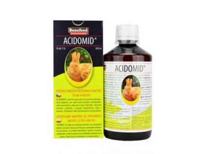 Acidomid K králíci 500ml Přípravek s preventivními účinky proti množení bakteríí, plísní a kokcidií.