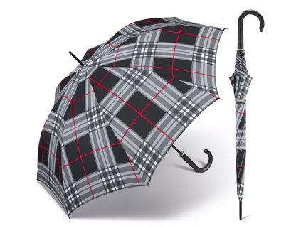 elegantní luxusní dámský károvaný deštník
